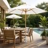 Umbrella Stand, Floor Tube, with 3 PVC Reducing Rings (32/38/48mm) and 8 Steel Nails - Adjustable Umbrella Stand, Stable Parasol Spare Parts Floor