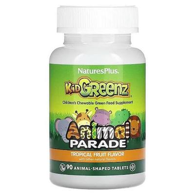 Source of Life, Animal Parade, Kid Greenz, Natural Tropical Fruit Flavor, 90 Animals