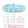 Bling Rhinestone Puppy Dog Collars Personalized Small Dogs Cat Chihuahua Collar Custom Necklace Free Name Charms Pet Accessories