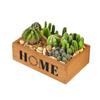 High Quality Creative Flowerpot Rectangle Vintage Succulent Boxes Natural Wooden Decor Pots