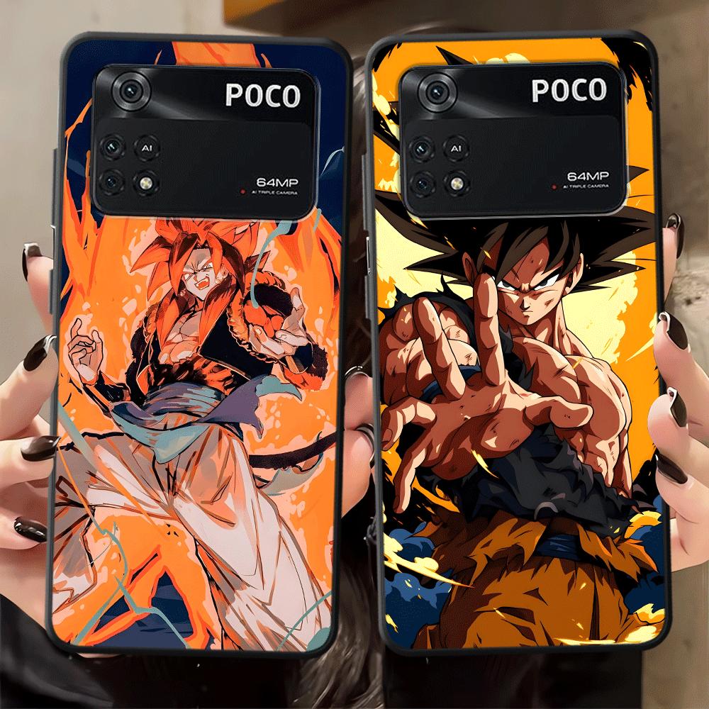Dragon Ball Anime Goku Case for Xiaomi Poco F8 C50 X3 X4 X5 X7 Pro F1 F3 M5 C71 C61 M3 M4 M7 Pro C75 Black Soft Phone Cover