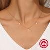 Wind Commuter Simple Wear S925 Sterling Silver Adjustable Geometric Zircon Drape Necklace Clavicle Chain