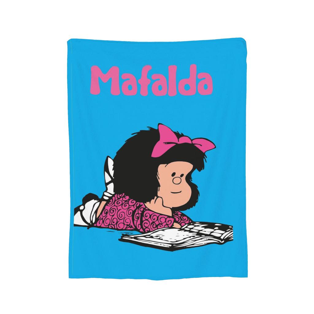 Mafaldas  Collage Flannel Blanket Cute Kawaii Fashion Throw Blanket for Bed Sofa Couch 150*125cm Bedspreads,