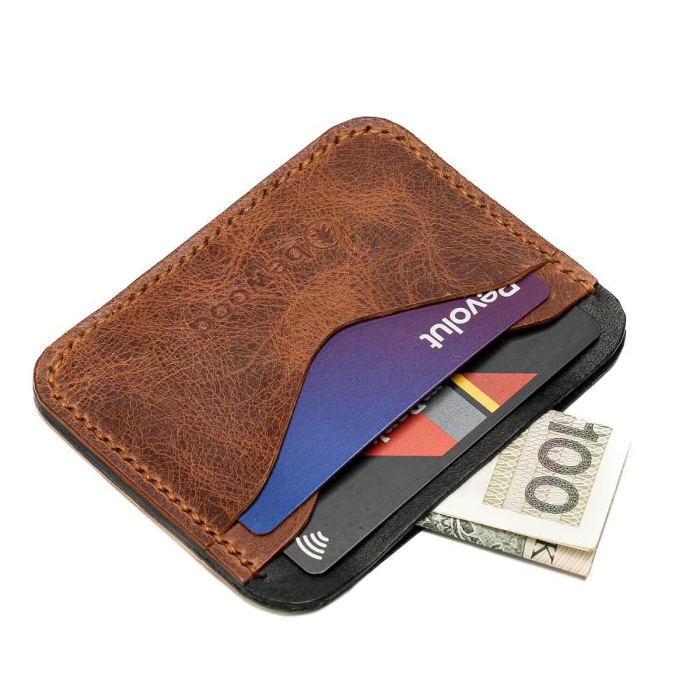 Bewood Business Leather Card Holder - Cognac