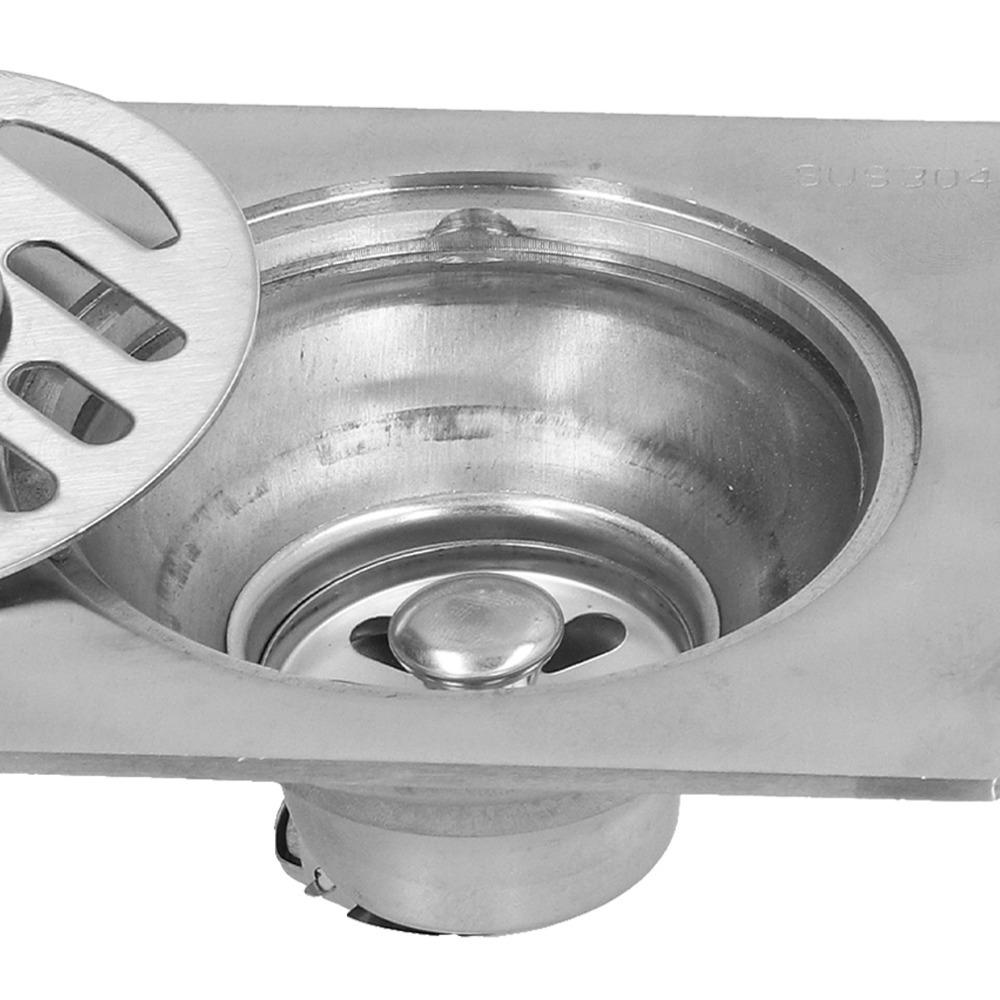 Square Floor Strainer Self Sealing Shower Drain Durable Floor Drain  Bathroom