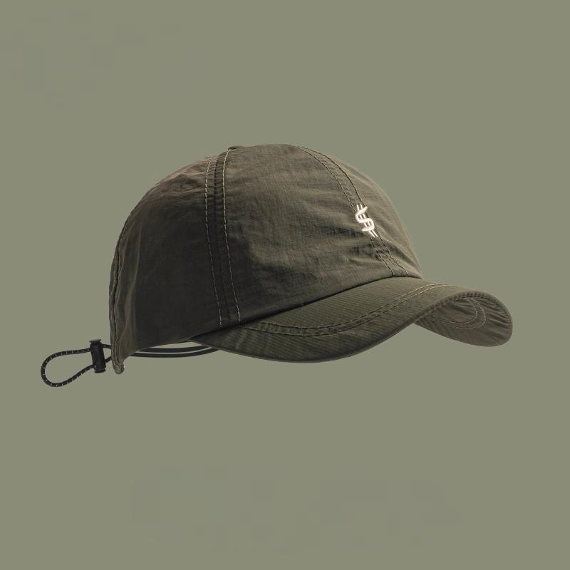 Quick-Dry Embroidered Mesh Short Brim Cap Vintage Style Unisex Fashion Hat for Running Outdoor Activities Fast Drying
