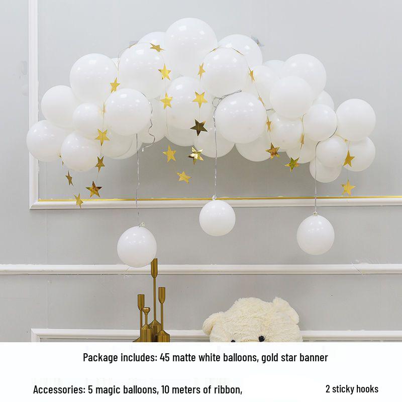 

Christmas Cloud Scene Window Display Balloons for Shopping Mall & Beauty Salon Decor