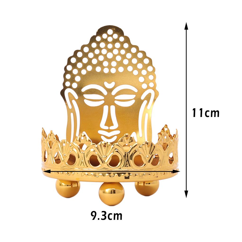 Ghee Lamp Holder Oil Lamp Dish Dimmable Buddhist Alloy Butter Lamp Holder for Living Room Home Desktop Decoration Ornament
