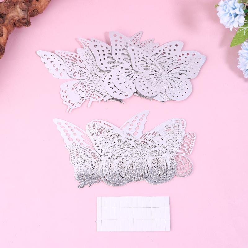 Pack of 48 3D Butterfly Wall Decals In 4 Stunning Styles and Sizes; Butterfly Birthday Party/Cake and Room Decorations