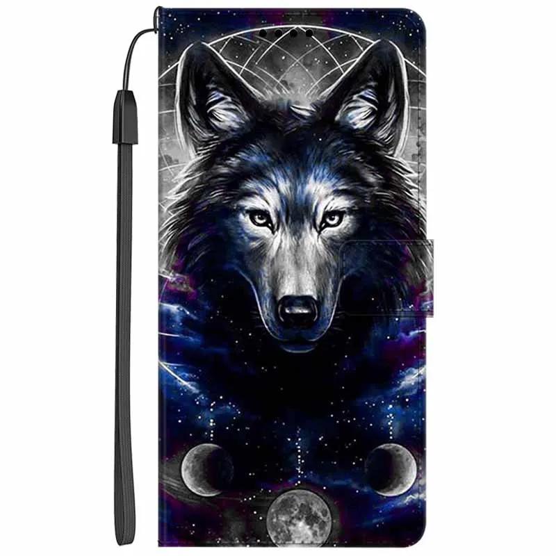 Кожаный чехол-книжка со подставкой для Honor X6c, кошелек с изображением льва и кошки, Funda для Honor X6B / X6A, мультяшный кошелек, чехол-подставка для телефона X6C X6b X6a Honor X6B&Case & Strap