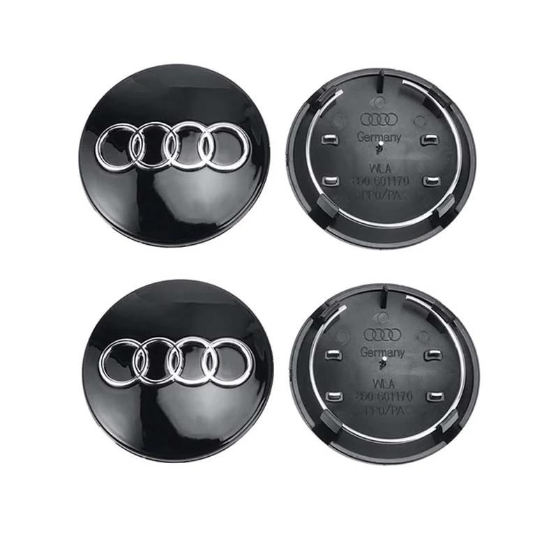 2026 Hot 4pcs 68mm 8D0601170 Car Styling Wheel Center Cap Hub Covers Badge for Audi  RS A3 A4 A5 A6 A7 A8 S4 Q3 Q5 Q7 Q2 Wheel Cap Label