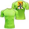 Men Summer Athletic Compression T-Shirt Breathable Quick-Dry High-Elasticity Short Sleeve with Bold Bleach Graphic Gym Running