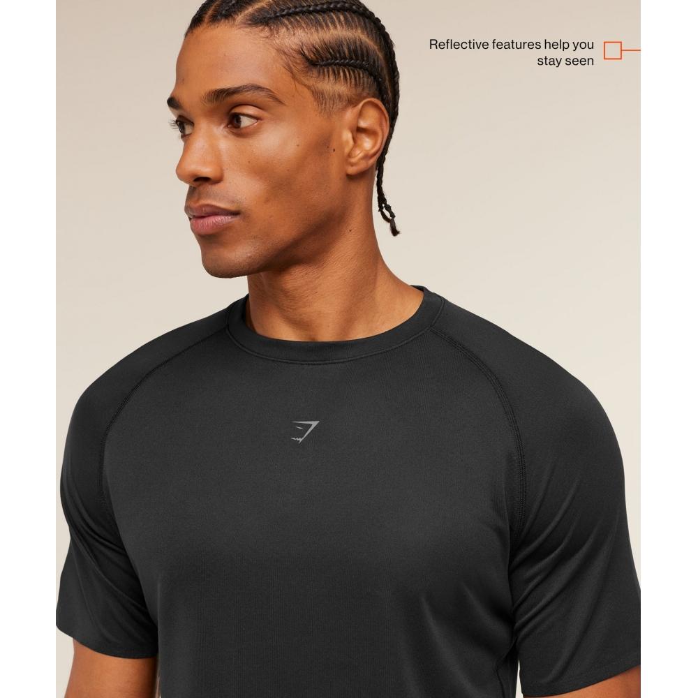 Gymshark Running T shirT Black A2b5u Bb2j
