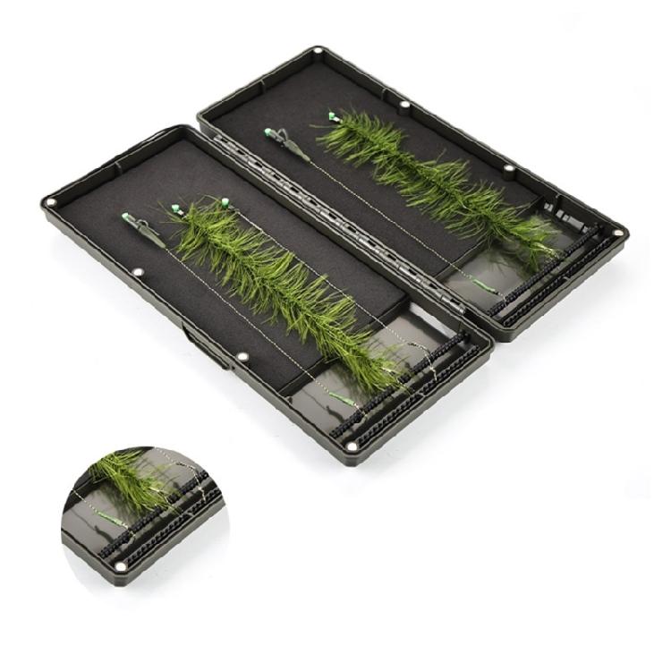 Fishing Tackle Box Secure Magnet Closure Container Box Fishing Rig Line Hook Storage Case Organizers Tray Portable