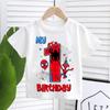 Spider Man Printed Tshirt Cute Birthday Numbers Years Old Anime Printed Childrens Cotton Tshirt Summer Casual Clothing Gift