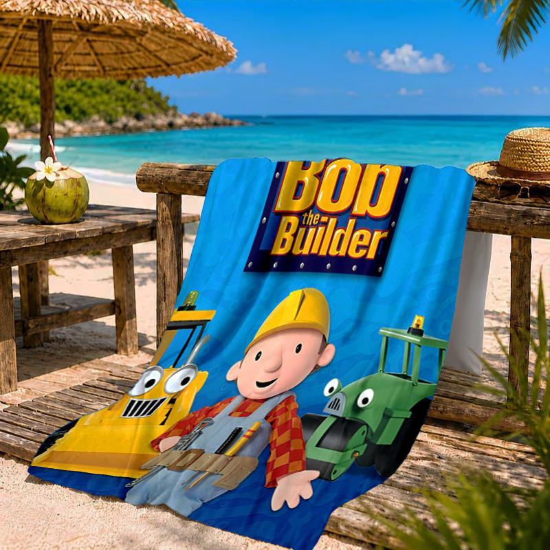 Builder's Bright Spark Strandtuch Mikrofaser Strandtuch, Leicht und Schnelltrocknend, für Sommerreisen, Schwimmbad-Fan Geburtstagsgeschenk