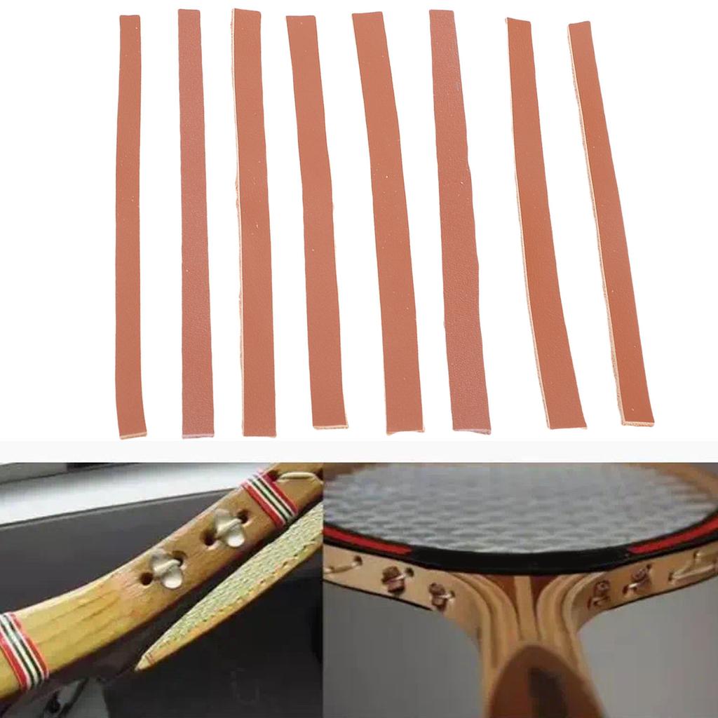 8 pezzi Racket da Tennis Aumento Peso Stabilità Professionale Pelle di Vacchetta Strisce Ponderate di Equilibrio per Racchetta da Badminton Tennis