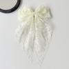 Accesorio para el Cabello Infantil con Lazo de Encaje Pinza para el Cabello Estilo Bosque Dulce Pinza para el Cabello Bordada con Malla de Cinta Elegante para Mujer