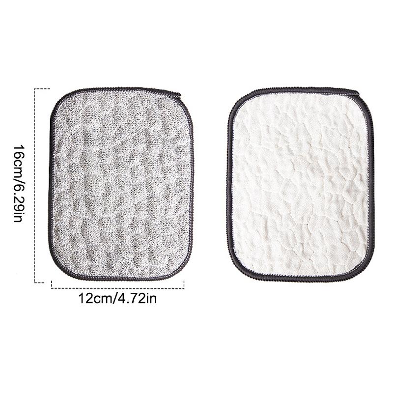 5 Stück Spülschwamm Wiederverwendbar Doppelseitig Pfanne Topf Geschirr Lappen Magische Schwämme Scheuerschwämme Haushaltsküche Badezimmer Reinigungswerkzeug