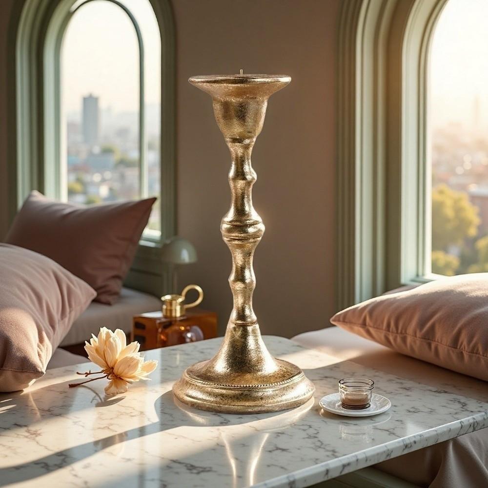 Creative Resin Candlestick European Style Bamboo-shaped Candle Holder Candle Stand Base Candlelight Dinner Props