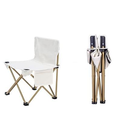Folding Camping Stool, Powder-Coated Steel Frame and 600d Double Stool Large Size and Stainless Steel Outdoor Foldable Chair