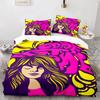 Retro Abstract King Queen Duvet Cover Colorful Vintage Bedding Set for Teens Adult Modern Art 3D Polyester Quilt Cover