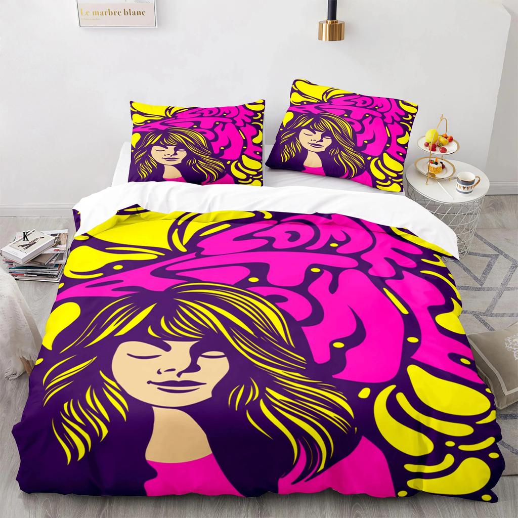 Retro Abstract King Queen Duvet Cover Colorful Vintage Bedding Set for Teens Adult Modern Art 3D Polyester Quilt Cover