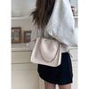 Niche design bag commuter new fashion texture pleated versatile autumn and winter shoulder messenger bag