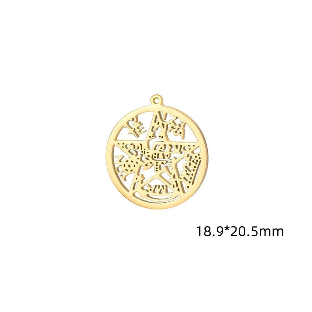 Collana Ciondolo Stella a Cinque Punte Svuotata a Forma di S con Doppio Foro Design Versatile Nodo Miko Gioielli