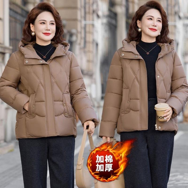 Daunenbaumwollgepolsterte Kleidung, Winter-Baumwolljacken, Kapuzenjacken, neue Herbst- und Winter-Baumwollkleidung, warme und verdickte Damen