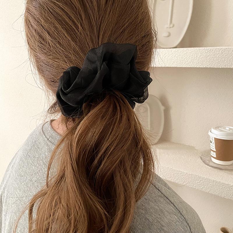 2022 Spring/Summer Double-layer Mesh Hair Ring - Elegant French & Japanese/Korean Hair Accessory