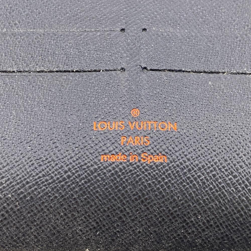Louis Vuitton M62931 Zip Around Monogram Ink Monogram Zippy Organizer NM Purse Navy Monogram Women Used