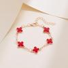 Colorful Five-Petal Clover Luxury Handmade Bracelet Jewelry