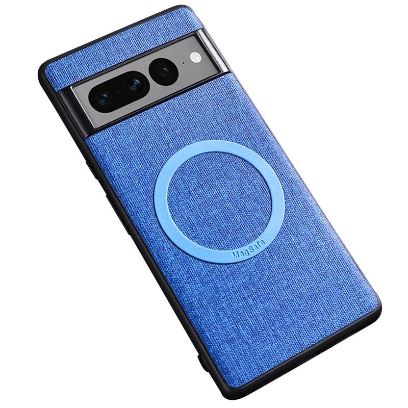 For Google Pixel 8 Pro Magnetic Phone Case Compatible with MagSafe Cloth Texture TPU Cover