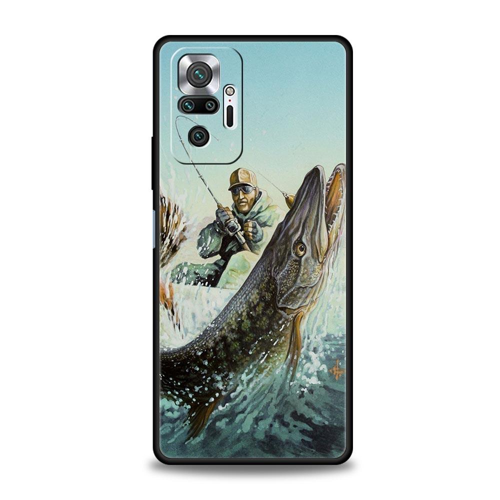 

Hunting Fishing Man Phone Case Cover for Redmi 14C 10C Note 15 14 13 12 10 11 K40 Pro Plus 5G Soft TPU Shockproof Shell Fundas Note 10 Pro