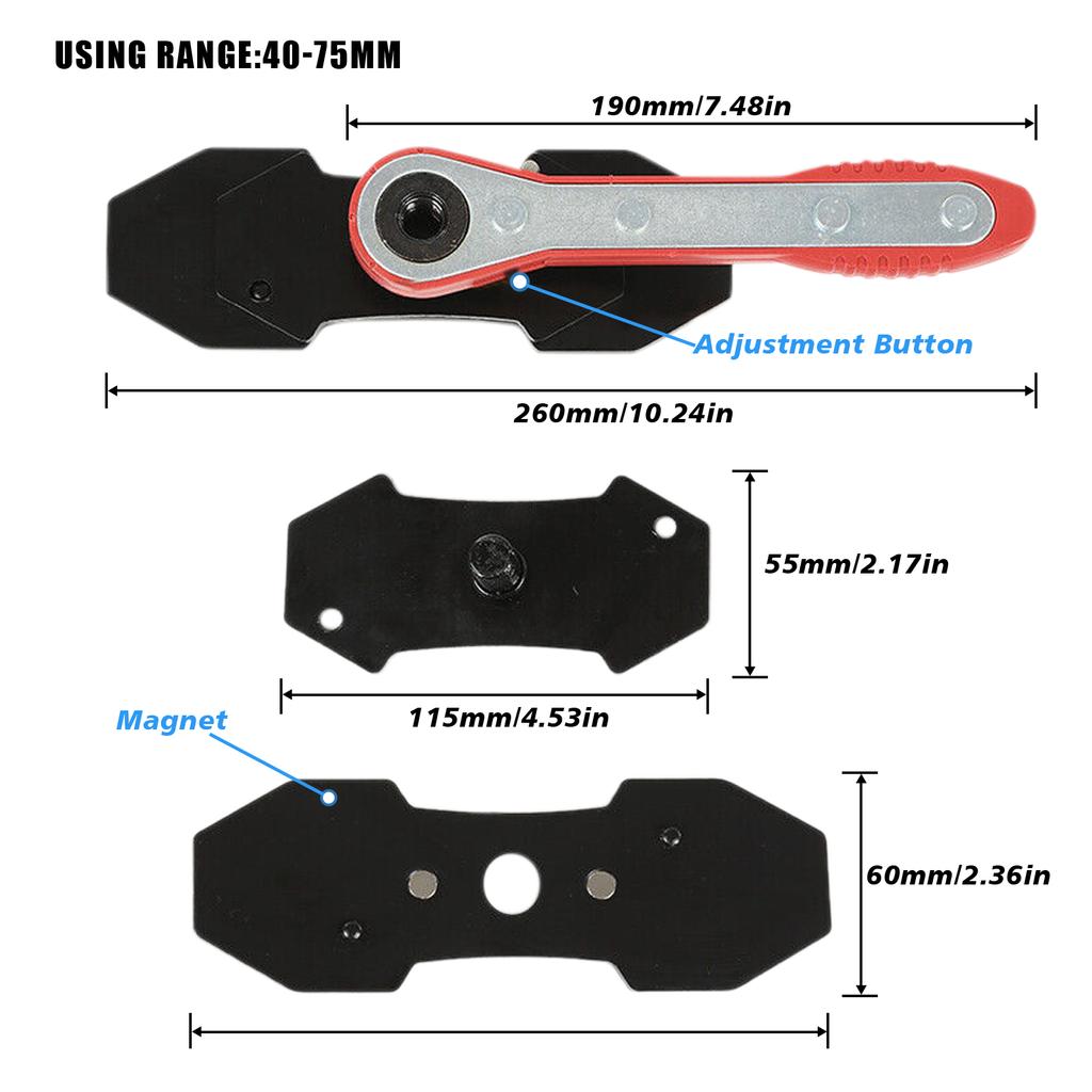 Car brake caliper pressure tool 360 degree swing ratchet wrench disc brake caliper piston expander
