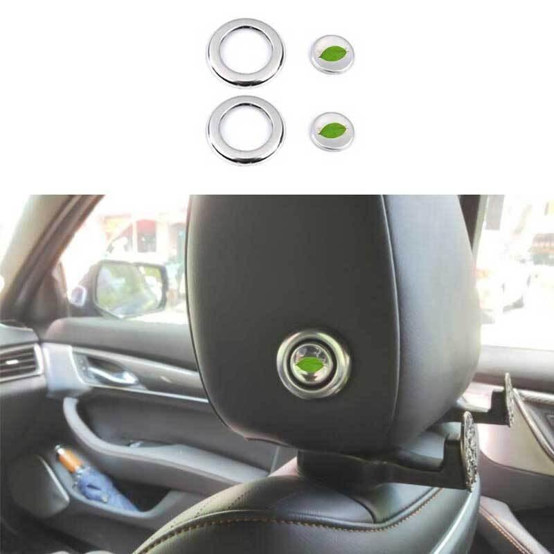 For Cadillac XT6 2020-2022 Chrome Steel Seat Headrest Button Switch Ring Trim