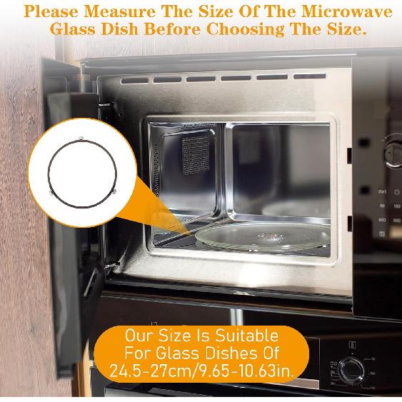 Microwave Turntable Ring 7in Microwave Parts Replacement Microwaves Rotating Ring Accessories for 9.65-10.63in Glass Plates Microwaves Glass