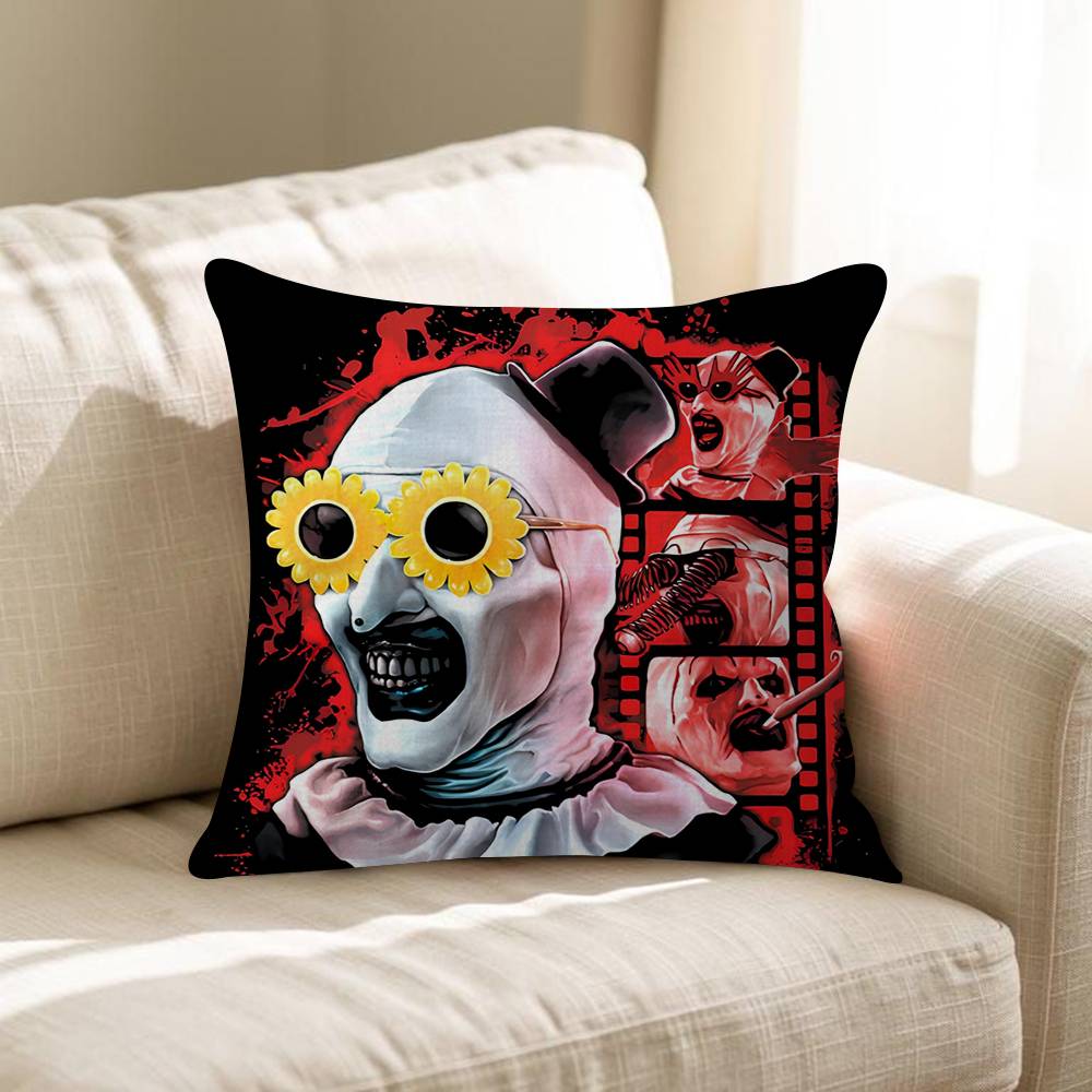 Movie TTerrifier 2 3 HHorror Clown Personalized Pillow Cover Kids Bedroom Wild Party Decor Pillowcase Kid Birthday Shower Gift