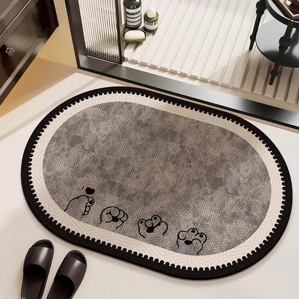 Dog Puppy Absorbent Mat Anti Slip Cat Floor Mat Creative Door Mat  Laundry Room