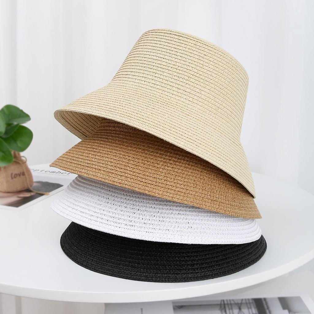 Encrypted fisherman straw hat spring and summer men's and women's new sunshade sunscreen hat can be designed DIY hat embryo wholesale