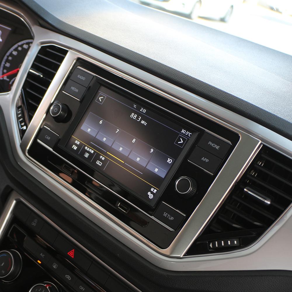 For Volkswagen VW Troc T-ROC 2018 - 2025 LHD Car Navigation Screen Frame Sticker GPS Sticker Cover Trim Accessories