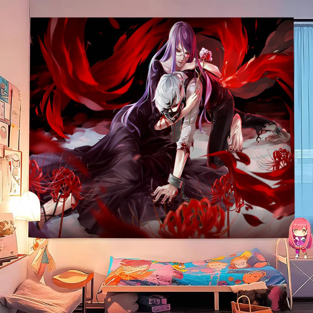 Anime Tokyo Ghoul Hanging Bohemian Tapestry Bohemian Wall Tapestries Mandala Cheap Hippie Wall Hanging
