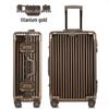 Aluminum-Magnesium Alloy Suitcase with Aluminum Frame, Universal Wheels, Combination Lock - 24" Carry-On for Students & Men's Business Travel.