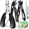 5PCS/7PCS Set Heavy Duty Nail Clippers Angled Head Large Toenail Clippers Ingrown Toe Nail Clippers for Thick Toenails  Seniors