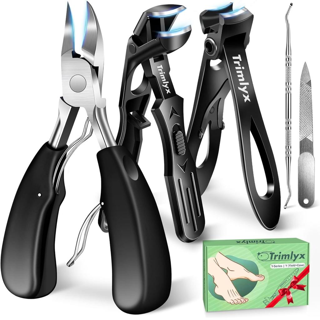 5PCS/7PCS Set Heavy Duty Nail Clippers Angled Head Large Toenail Clippers Ingrown Toe Nail Clippers for Thick Toenails Seniors