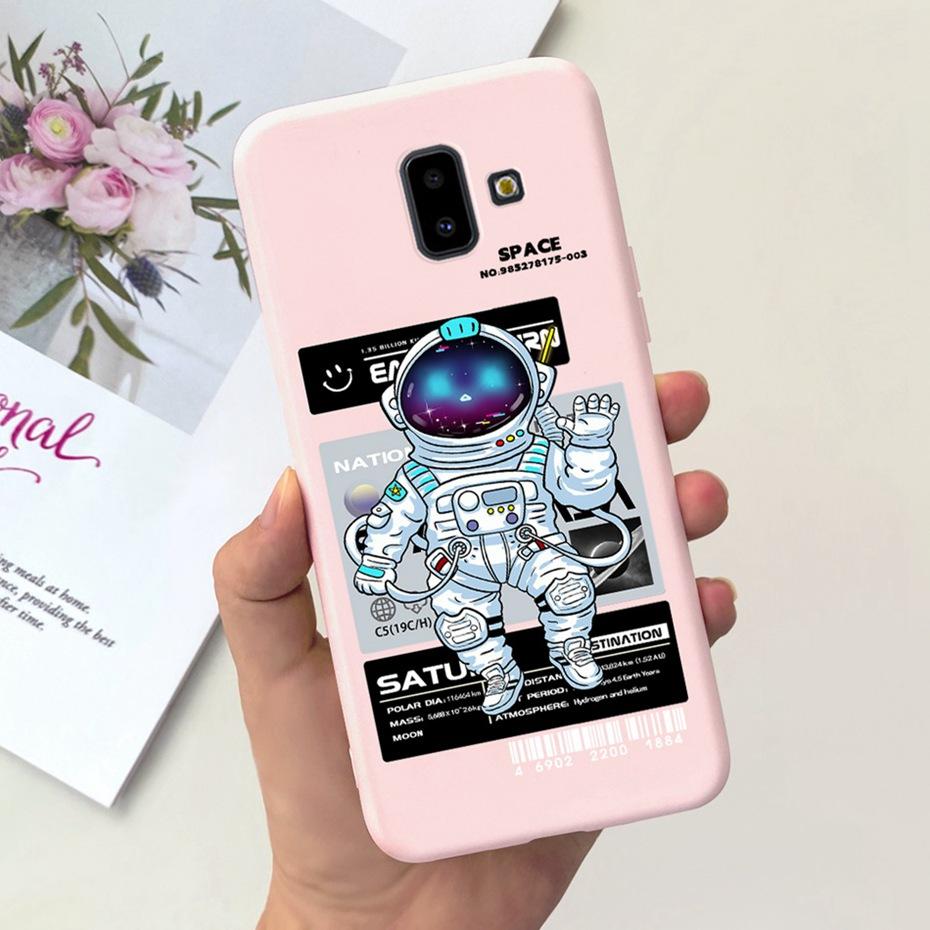 Handyhülle für Samsung Galaxy J6 Plus 2018 Niedliches Tier Cartoon Süßigkeitenfarbe Weiches Silikon TPU Hülle für Samsung J6 J 6 J6Plus