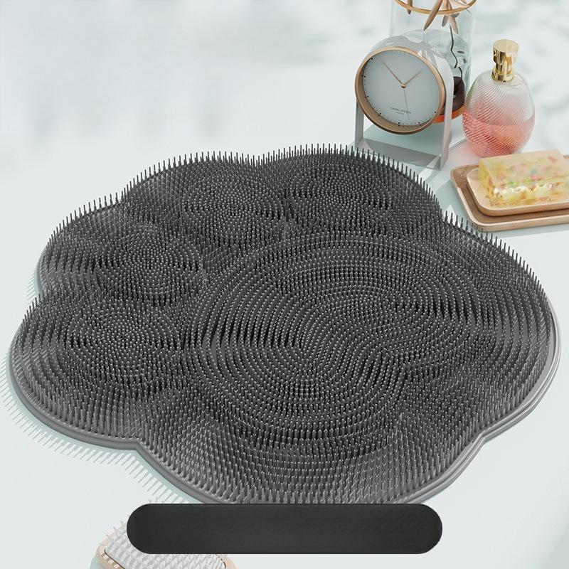 1 Peça de Tapete de Silicone para Chuveiro - Antiderrapante, Fácil de Limpar, Melhora o Desgaste, Massagem nos Pés, Banho Relaxante, Tapete de Massagem - Tapete de Chuveiro para Pés