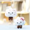 White Cloud Plush Toy With Keyring For Girls Bag Pendant And Gift
