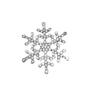 Flocon de Neige en Cristal Broche Élégante Strass Transparents Brillants Broche Fleur d'Argent Broche